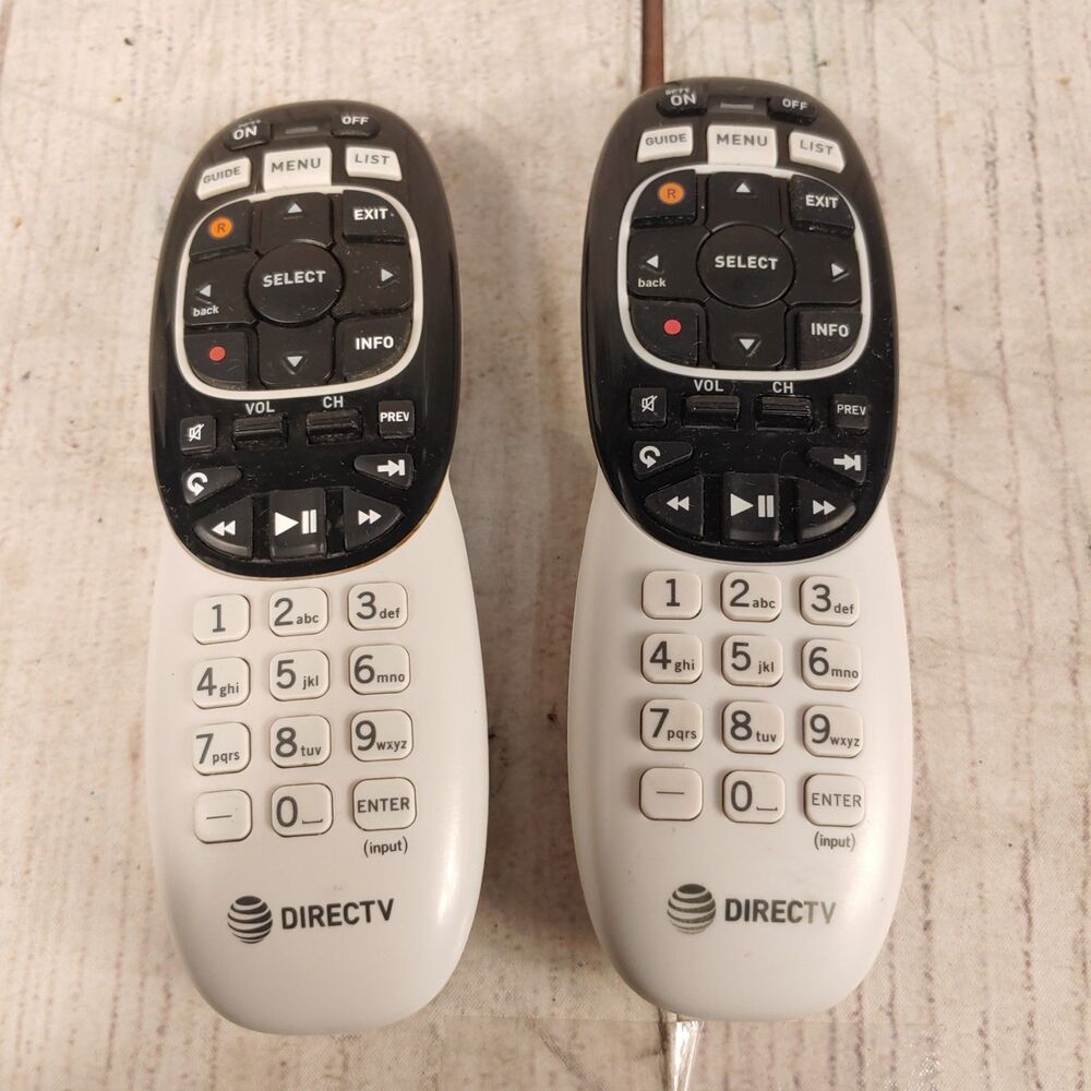 Lot of 2 DIRECTV RC73 RF IR Genie Remote Control Replacement White Black TESTED